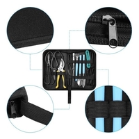 15PCS Succulent Gardening Trimming Tools Kit Comprend un sac de jardinage Râteau à main Pelles Ciseaux Sécateur Fil Jardinage Cadeaux Bonsai Tools Set