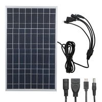 15W 8V 1.88A bricolage panneau solaire avec Port de sortie USB / Port femelle cc / Port mâle cc / Port Micro USB