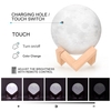 16 couleurs Creative Lune Lampe 3D Lampe lunaire imprimée LED Veilleuse 18cm / 7.1in avec support à télécommande pour enfants filles anniversaire Thanksgiving cadeaux de Noël