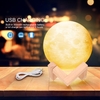 16 couleurs Creative Moon Lamp 3D Lampe lunaire imprimée LED Night Light 12cm / 4.7in avec support à télécommande pour enfants filles anniversaire Thanksgiving cadeaux de Noël