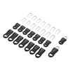 16 pièces de rechange Zipper Tags Zip Fixer pour vêtements sacs noir