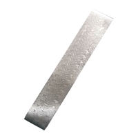 160*30*3mm acier damas billette en acier à motifs coupe embryon matériaux de forgeage trempé lissé pour coupe bricolage matériel polyvalent
