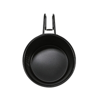 160ml Camping en plein air en acier inoxydable Sierra Tasse avec revêtement en titane noir Camping portable Randonnée Pique-nique BBQ Vaisselle Ustensiles de cuisine