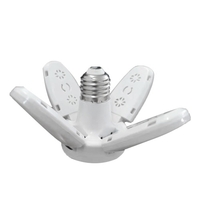 165V-260V 28W 1500LM 6500-7000K E27/E26 LED plafonniers de garage avec 4 panneaux réglables