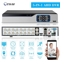 16CH 1080P Full Haute Définition hybride AHD / IP / ONVIF IP / Analogique / TVI / CVI / DVR Enregistreur vidéo numérique CCTV DVR P2P Surveillance à distance par téléphone pour système de système de surveillance de sécurité du bureau à domicile