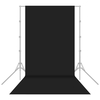 1.6x6m / 5x20ft photographie Studio toile de fond non-tissé écran de fond couleur unie noir