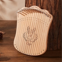 17 Harpe à cordes Hêtre solide Portable Harpe à bois