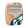17 Touches Hêtre Bois Doigt Piano Mini Kalimba Instrument de Musique Portable