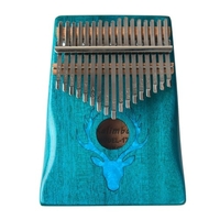 17 touches Kalimba Elk Thumb Piano avec marteau Instrument de musique portable Dreamy Elk Blue Color
