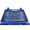 17pcs forets mis électrique marteau foret ciseau trou cutter forage outils de rainurage avec boîte en plastique