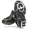 18 crampons de traction crampons femmes hommes anti-dérapant glace neige poignées avec pochette de rangement pour la marche randonnée pêche alpinisme