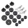 18 pièces accessoires de cymbale manches de support de cymbale feutres de cymbale avec rondelle de cymbale et écrous à ailettes de base pour batterie