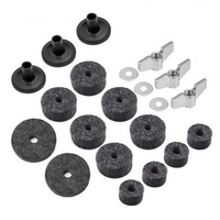 18 pièces accessoires de cymbale manches de support de cymbale feutres de cymbale avec rondelle de cymbale et écrous à ailettes de base pour batterie