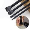 18 pièces outils de couture en cuir artisanat bricolage kit de couture à la main avec rainure alêne ciré dé à coudre