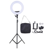 18 Pouces LED Lampe Anneau Luminaire Lampe de Remplissage Studio Photographie Éclairage 55W Luminosité Réglable 3200-5500K Température de Couleur avec Porte-Froid Sac de Transport Base de Chaussure Froid + 2m / 6.6ft Support de Lumière