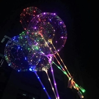 18 pouces lumineux LED BoBo ballon transparent led lumière clignotante lampe clignotante (avec bâton)