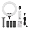 18 pouces Vidéo LED Anneau Lumière Dimmable 3000-7000K Télécommande avec 3 Pinces de Téléphone Téléphone Obturateur À Distance