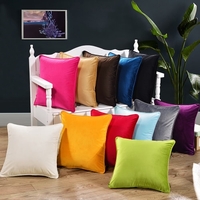 18 "* 18" Housse de coussin en lin simple de style simple Housse de coussin souple Canapé Canapé Lit décoratif Housse d