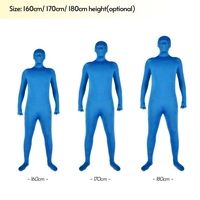 180cm bleu Chromakey bleu écran costume complet body Costume pour adultes hommes femmes 60-75KG Studio photographie Chromakey