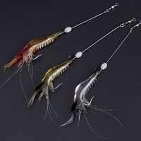 180mm PVC Artificielle Leurre De Pêche Bionique Doux Appâts De Pêche En Forme De Crevette En Forme De Poisson Appâts Simulation Prawn Leurres