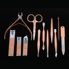 18pcs manucure set nail clippers pédicure kit en acier inoxydable manucure toilettage kit soins des ongles outils avec étui de voyage en cuir