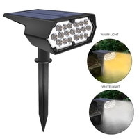 19LEDs Solar Landscape SpotlightsSpot Light Wall Lamp 2-in-1 Outdoor Solar Landscaping Lights