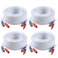 1Pack 100ft / 30m 2-en-1 vidéo CCTV câble BNC rallonger le cordon