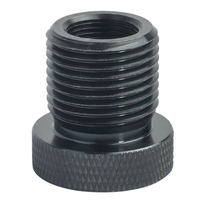 1Pc 1 / 2-28 à 3 / 4-16 adaptateur de filtre à huile fileté automobile en acier noir moleté