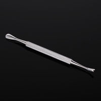 1pc en acier inoxydable à double extrémité coupe-cuticules des ongles peau morte Callus Remover Nail cuticules Remover anti-dérapant manucure pédicure morte peau Trimmer