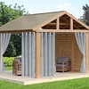 1PC rideau moderne Simple imperméable couleur unie Trilon Transparent perforé crème solaire Antiple UV rideau tissu