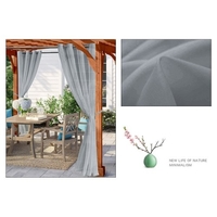 1PC rideau moderne Simple imperméable couleur unie Trilon Transparent perforé crème solaire Antiple UV rideau tissu