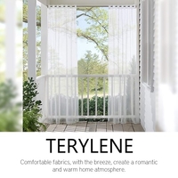 1PC rideau moderne Simple imperméable couleur unie Trilon Transparent perforé crème solaire Antiple UV rideau tissu