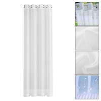 1PC rideau moderne Simple imperméable couleur unie Trilon Transparent perforé crème solaire Antiple UV rideau tissu