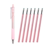 1pc stylos à encre Gel rechargeables et rétractables 0.5mm stylo Gel à encre noire avec 6 recharges d