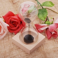 1pcs aimant Awaglass sablier Timer soufflé à la bouche bureau décoration magnétique sablier noir