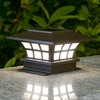 1W énergie solaire LED jardin Yard Bollard pilier lumière contrôle sensible lampe extérieure