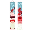 2 bannières de porte de Noël,  signe de porche du père Noël suspendu drapeau de bannière pour décorations de fête de Noël en plein air à l