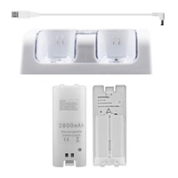 2 cellules rechargeables 2800 mAh et support de station d
