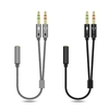 2 en 1 3.5MM Jack 1 Femelle à 2 Mâle Adaptateur Câble Stéréo Casque Audio Y Splitter Aux Câble Jack Audio pour Haut-Parleur 25 cm