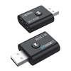 2 en 1 BT5.0 Adaptateur sans fil Émetteur et récepteur Microphone intégré Appel mains libres pour TV Ordinateur portable Haut-parleur Casque