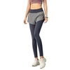 2 en 1 femmes pantalons de Yoga à séchage rapide taille haute sans couture Leggings de Compression haute élastique pour Fitness course à pied pantalon de sport