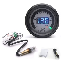 2 en 1 mètre 52MM bande étroite numérique Air carburant jauge Kit 12 V voiture volmètre avec O2 oxygène capteur voiture Modification accessoires