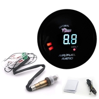 2 en 1 mètre 52MM bande étroite numérique Air carburant jauge Kit 12 V voiture volmètre avec O2 oxygène capteur voiture Modification accessoires