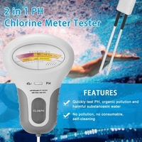 2 en 1 PH testeur de compteur de chlore PC-102 PH testeur testeur de qualité de l