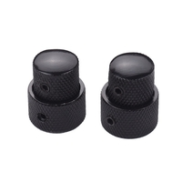 2 ensembles de boutons de commande empilés concentriques pour guitares basses électriques couleur argent
