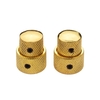 2 ensembles de boutons de commande empilés concentriques pour guitares basses électriques couleur argent