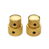 2 ensembles de boutons de commande empilés concentriques pour guitares basses électriques couleur argent