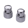 2 ensembles de boutons de commande empilés concentriques pour guitares basses électriques couleur argent