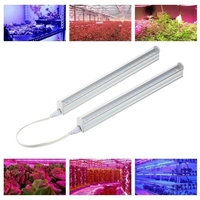 2-Pack LED élèvent des bandes lumineuses 5W T5 Tube LED pour plantes à haut rendement élèvent des lumières pour serre plante grandir étagère US Plug