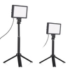 2 Packs 15W LED Ensemble de lumière vidéo Photographie de bureau Lumière de remplissage Température bicolore Luminosité réglable CRI95 Alimentation USB avec trépied extensible Filtres de couleur pour Vlog Tournage vidéo Conférence vidéo Flux en 
